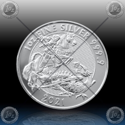 1oz V. BRITANIJA 2 Pounds 2021 (St. George - VALIANT) UNC